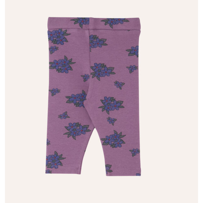 flowers baby leggings | purple