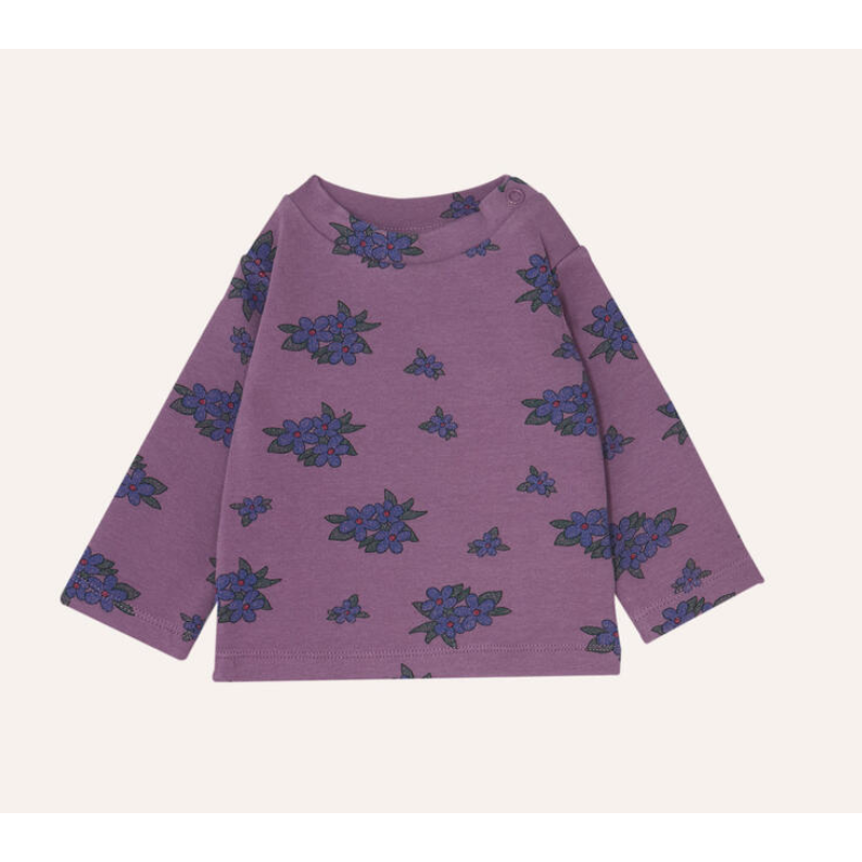 flowers long sleeve t-shirt | purple