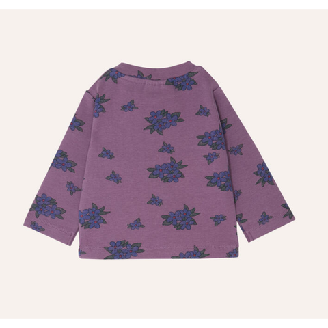 flowers long sleeve t-shirt | purple