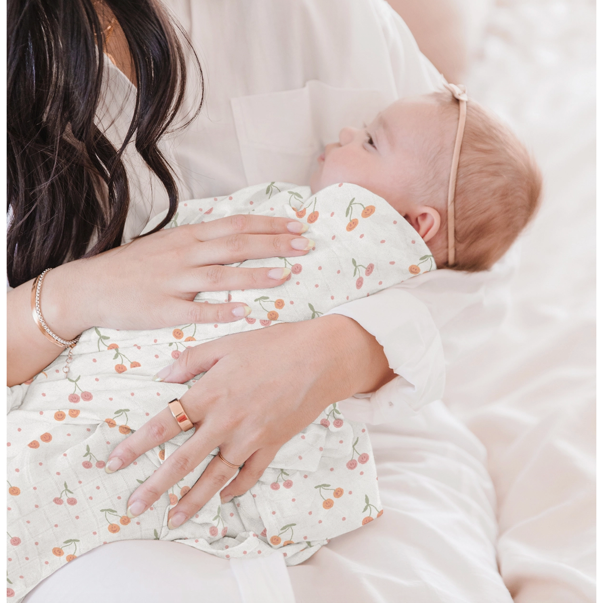 swaddle blanket set | cherry cute