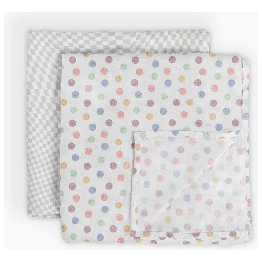 swaddle blanket set | happy baby vibes