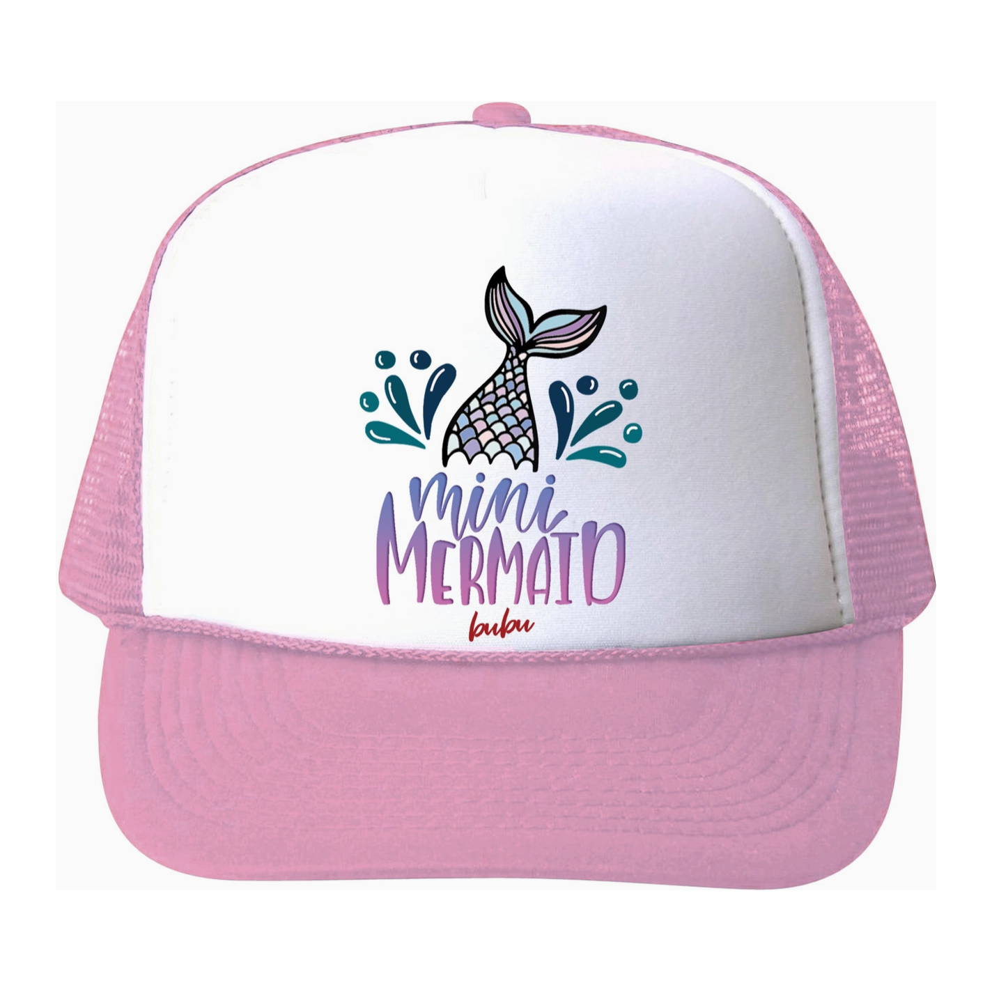 mini mermaid trucker hat | baby pink