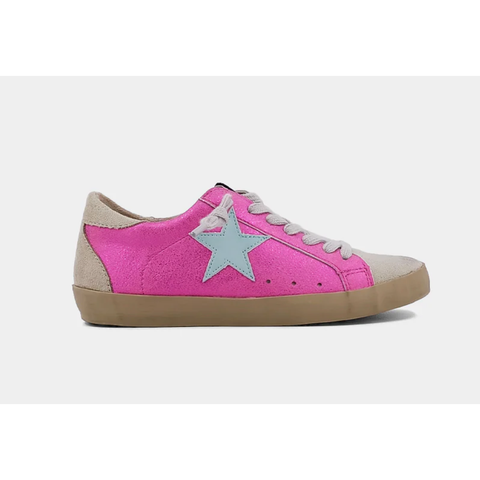 paula kids low-top sneaker | mauve croc