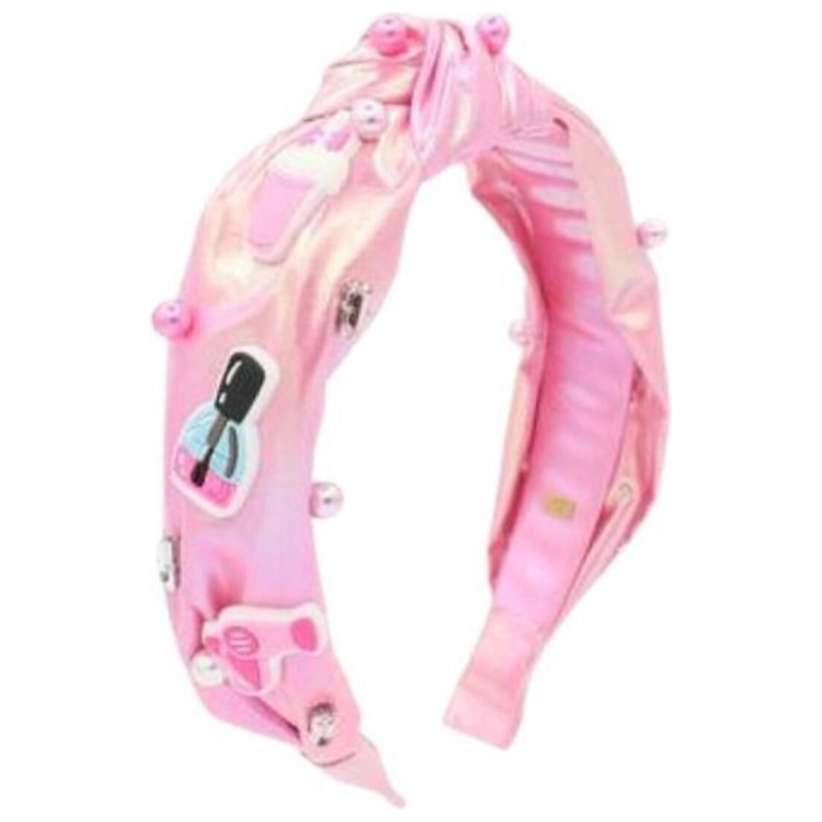 beauty charms on knot headband | pink