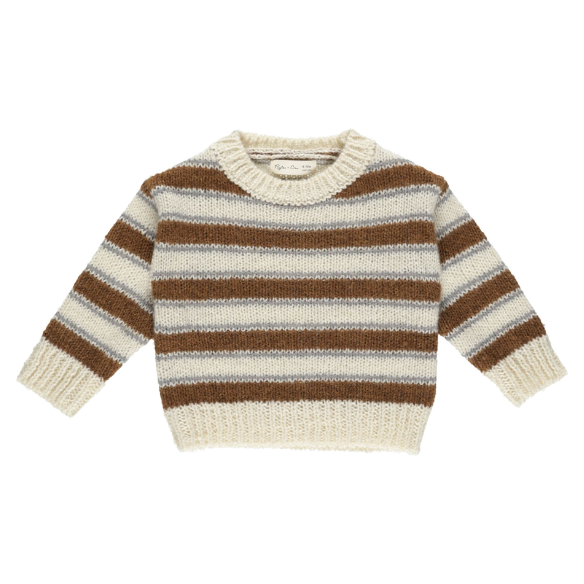 aspen sweater|| saddle stripe