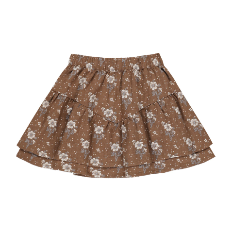 tiered mini skirt || autumn rose