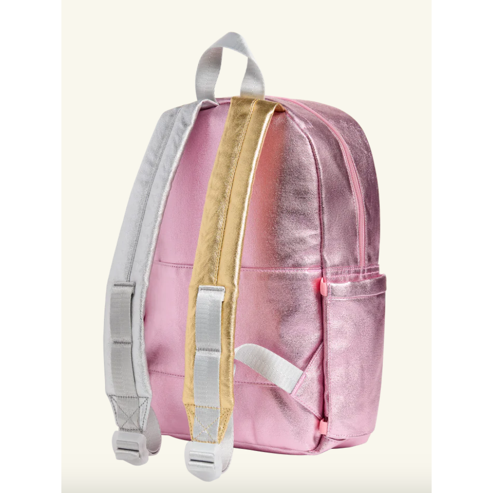 kane kids mini backpack | pink metallic kane kids mini backpack | pink metallic