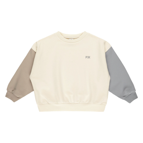 relaxed sweatshirt | color block