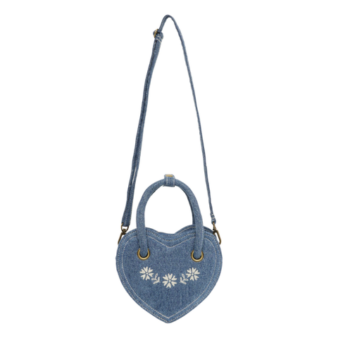 heart purse || indigo