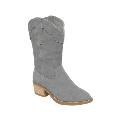 western boot || dusty blue