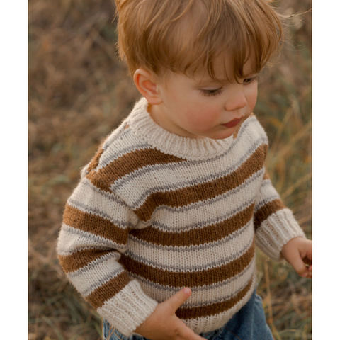 aspen sweater|| saddle stripe