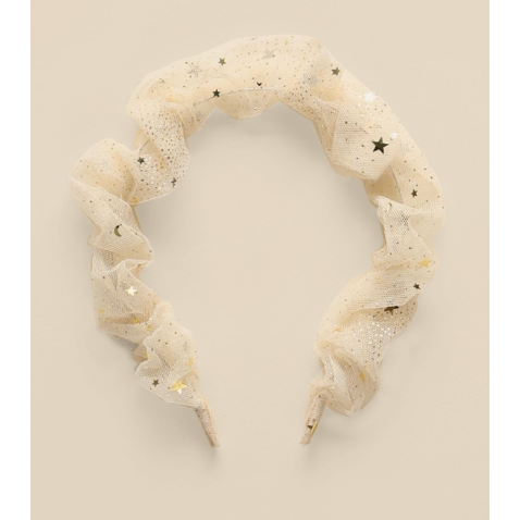 gathered headband || champagne stars