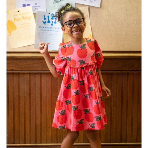 girls rowan dress | pink apples