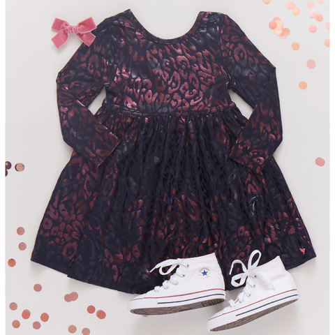 girls lame laurie dress | leopard spots