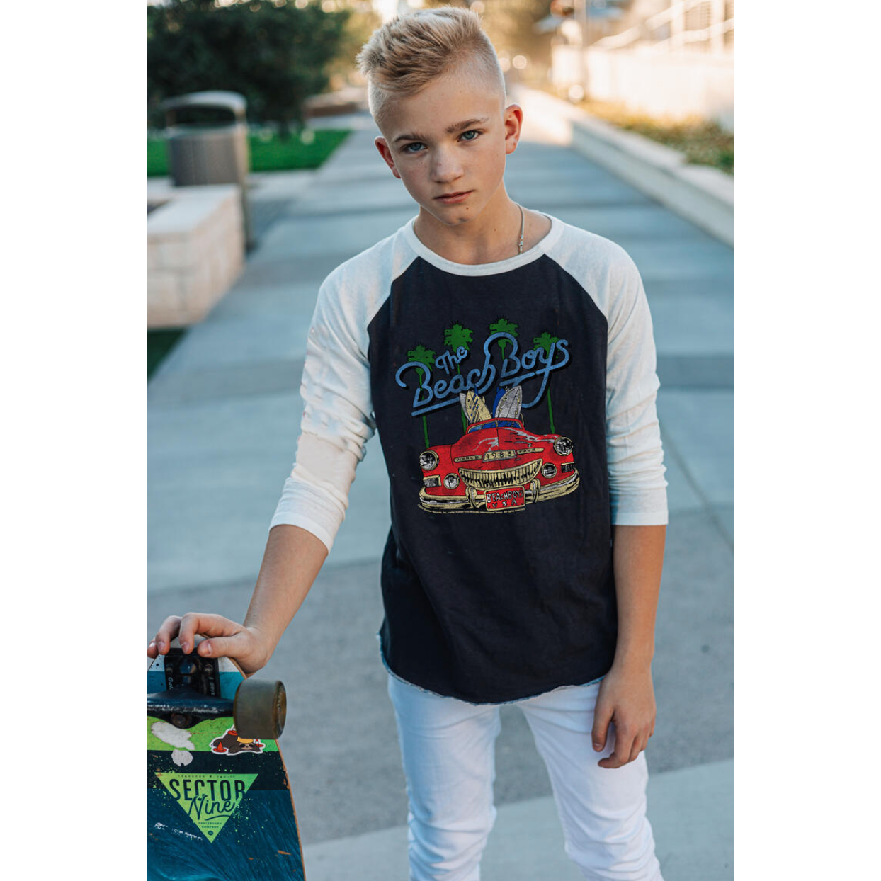 beach boys '83 recycled raglan long sleeve tee