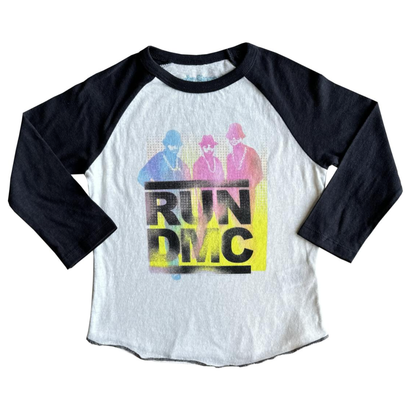 run dmc recycled raglan long sleeve tee