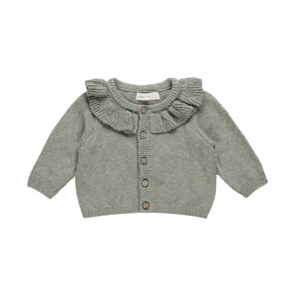 ruffle collar cardigan || basil