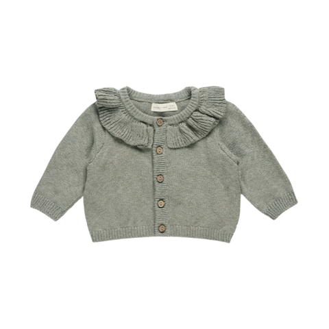 ruffle collar cardigan || basil