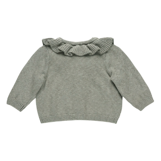 ruffle collar cardigan || basil