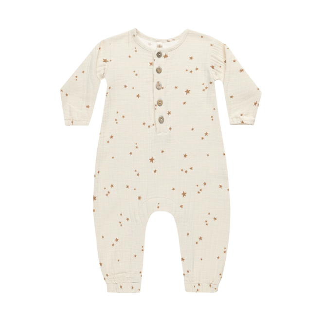 woven jumpsuit || stars