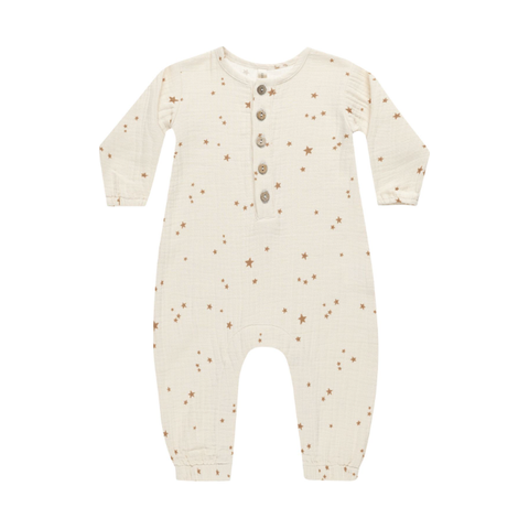 woven jumpsuit || stars