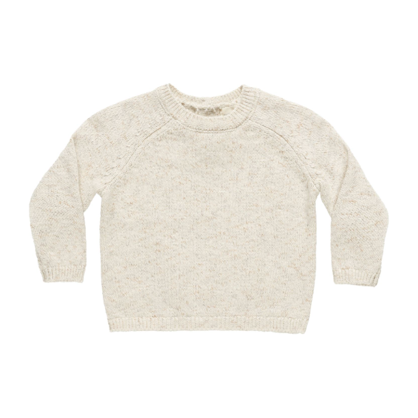 knit sweater || speckled natural