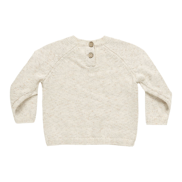 knit sweater || speckled natural