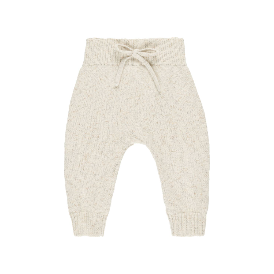 knit pant || speckled natural