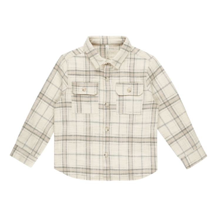 collared long sleeve shirt || rustic plaid