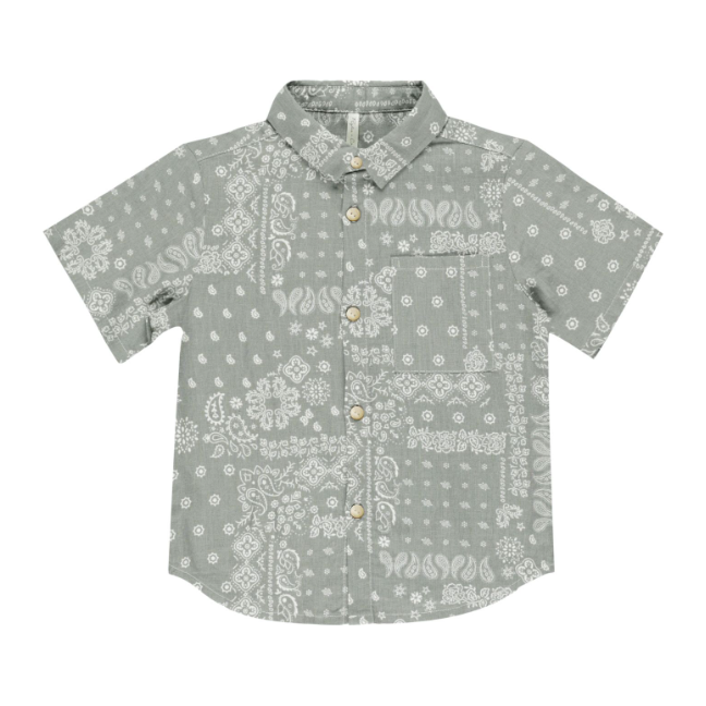 collared short sleeve shirt || laurel bandana