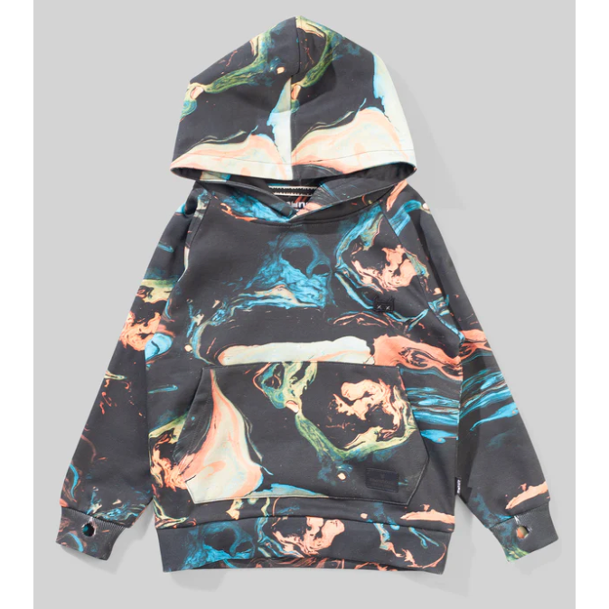 runner hoodie | paint swirl