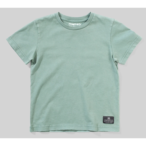 plain s/s tee | washed new green