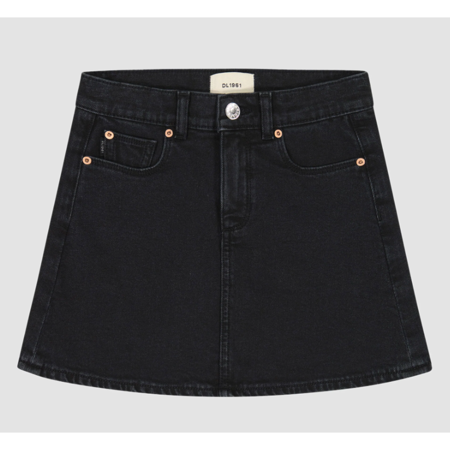 jenny mini skirt | black coated