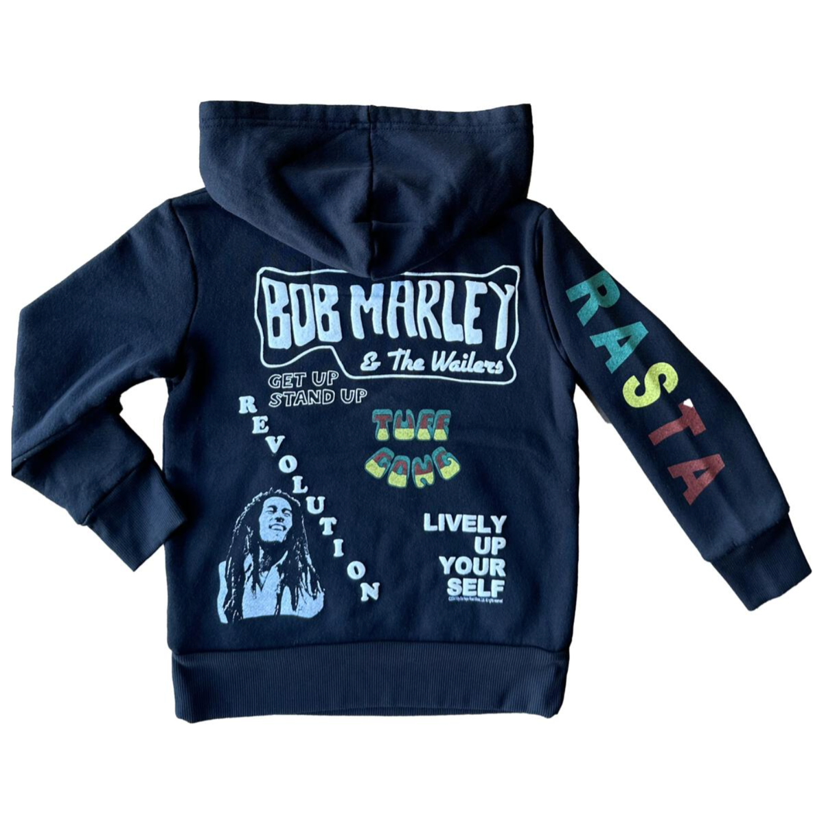 bob marley puff hoodie | jet black