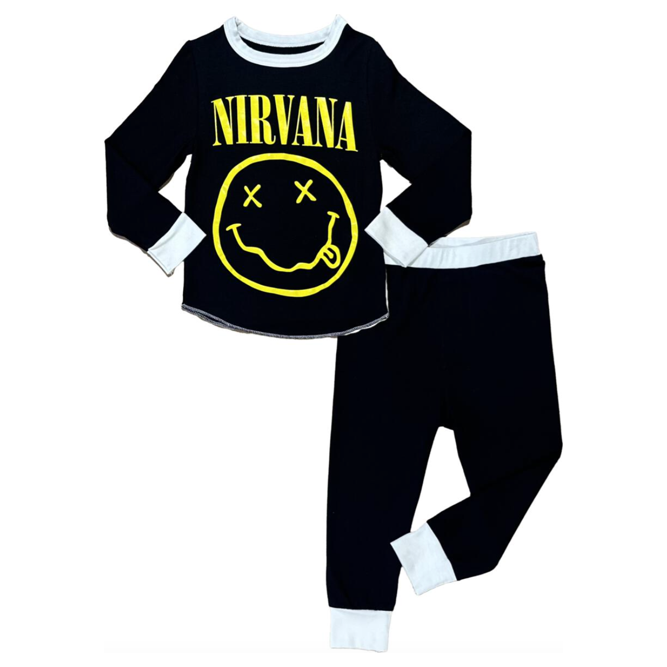 nirvana smiley bamboo thermal set | black