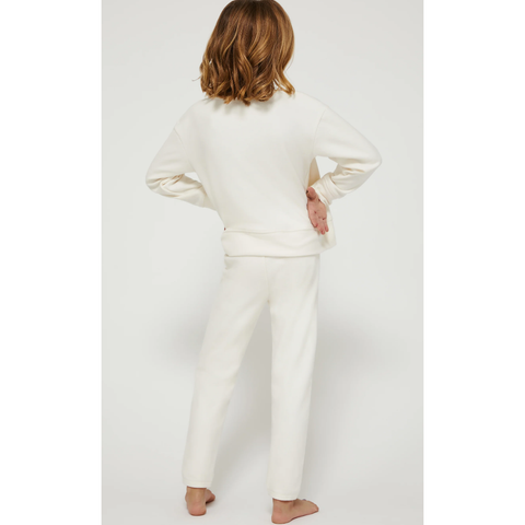 little cassia top + little georgie pant | cream