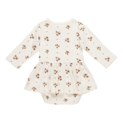 pointelle skirted bodysuit || autumn flora