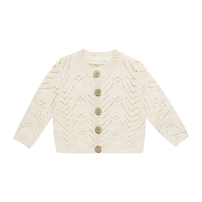 knit cardigan || natural