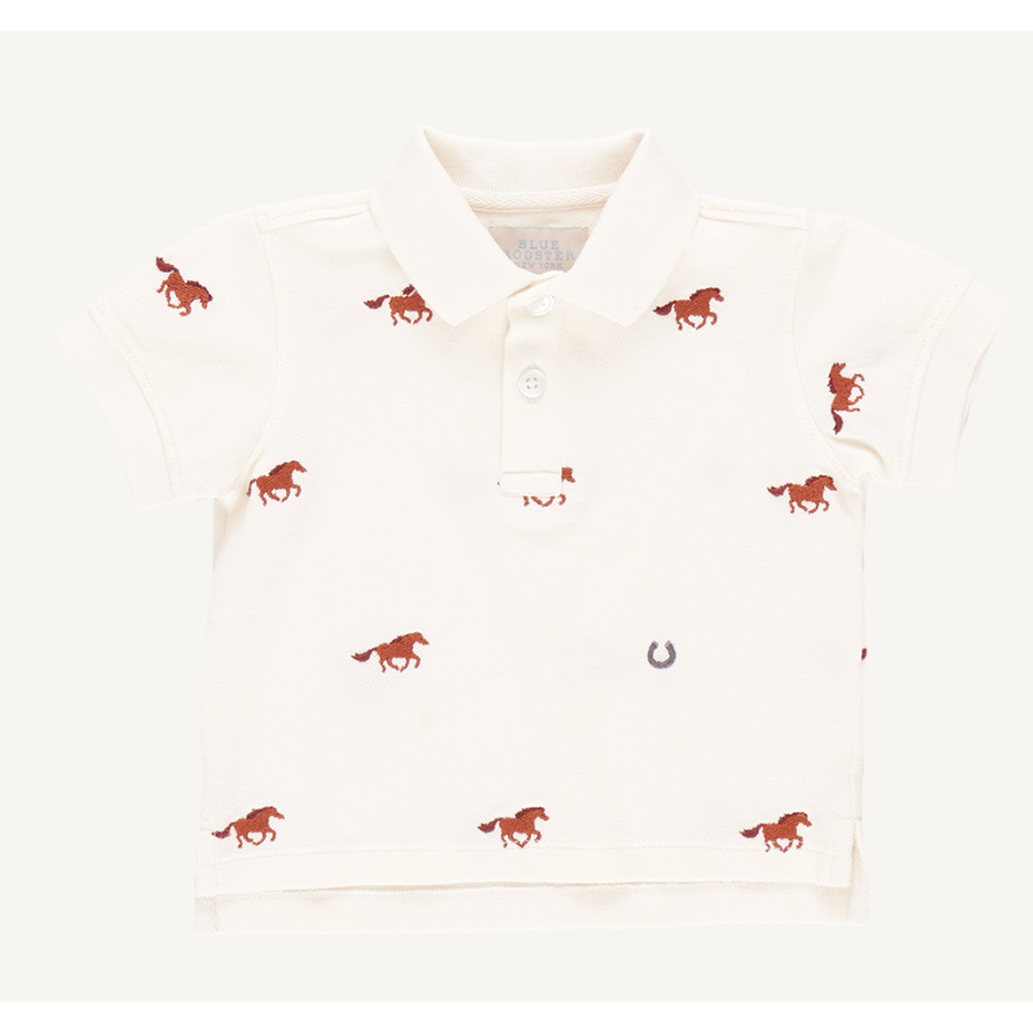 boys alec shirt lucky horses embroidery