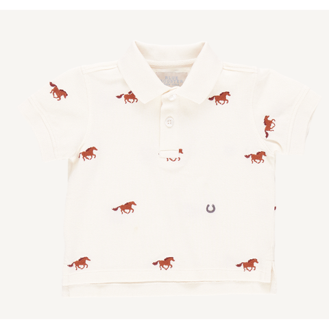 boys alec shirt lucky horses embroidery