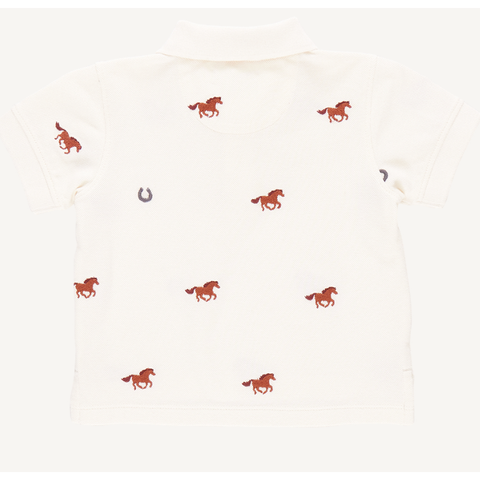 boys alec shirt lucky horses embroidery