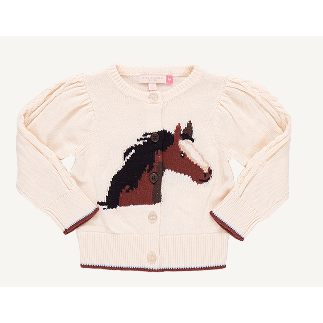 girls cable constance sweater | wild horse