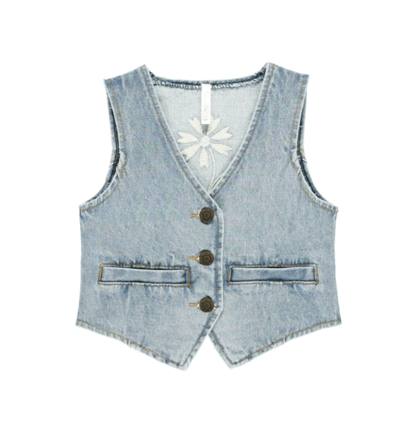 denim vest || light washed denim