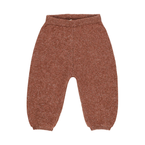 knit pant || heathered brick