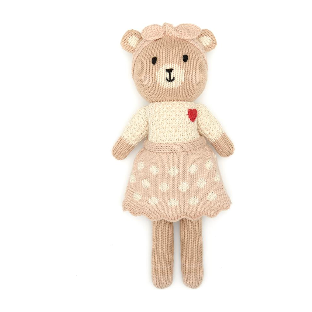 emma the bear doll 11" | shell pink