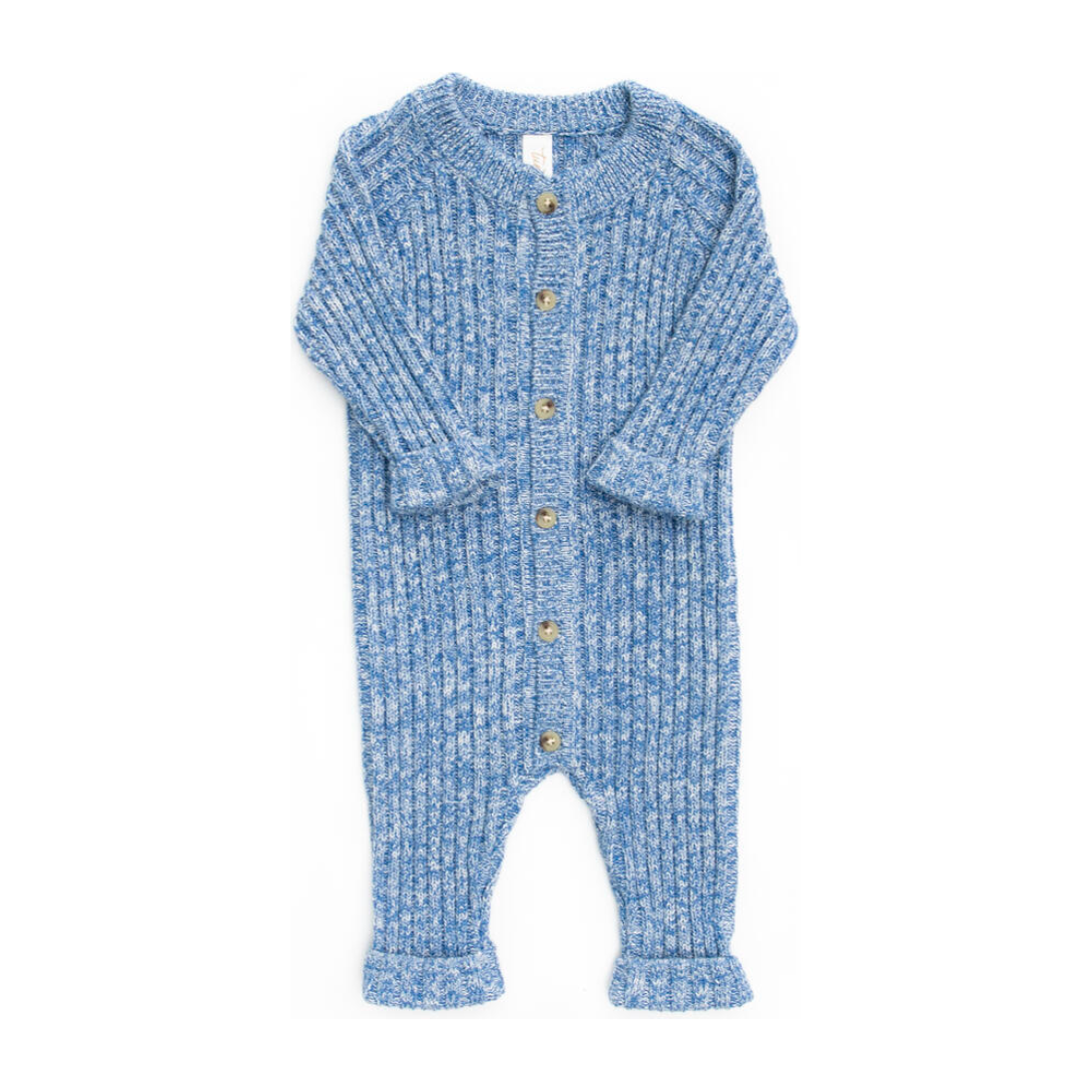 knitted jumpsuit  | federal blue marl