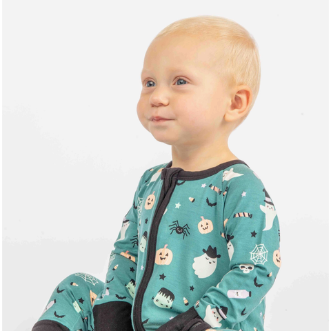 halloween boo crew ghost glow in the dark pajamas convertible sleeper