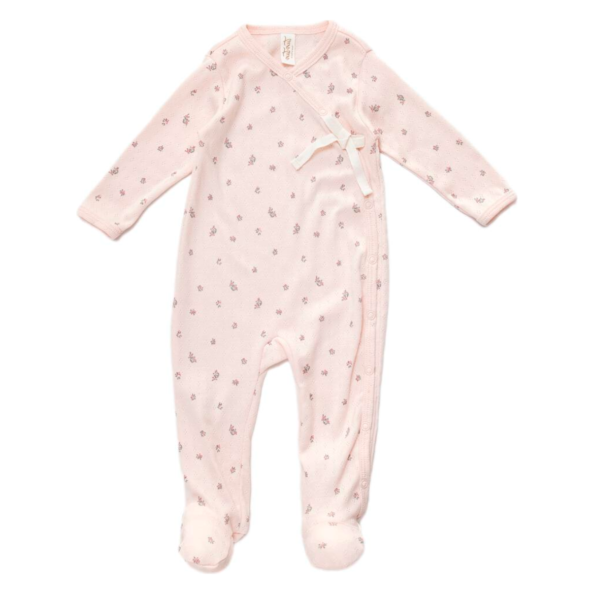 milan footie | floweret baby pink