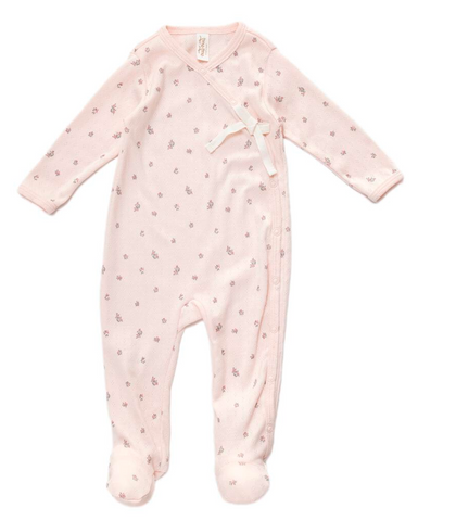 milan footie | floweret baby pink