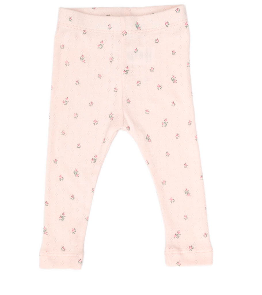 pointelle pants | floweret baby pink